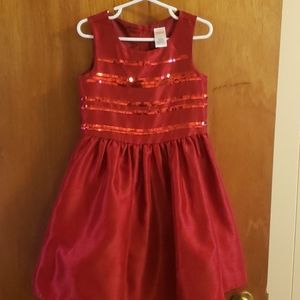Gymboree red sequins fancy dress 5T
